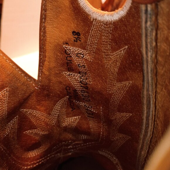 BOULET Canada Ladies 8.5 Western Boots Apache Whaler Buckskin 3131 - Picture 14 of 14